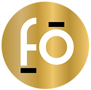 Gouden logo badge flowon online marketing 2023