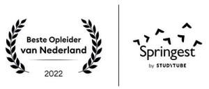 Badge van Beste opleider 2022 door Springest